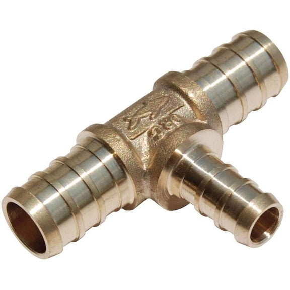 SharkBite Reducing Tee Pipe Fitting - Brass - 1-Inch x 1/2-Inch x 1/2-Inch