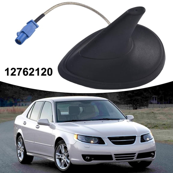 SharkFin for SATELLITE Navigation Antenna Replacement Part Compatible For Saab 9-3 2003-2012/9-5 1998-2009/ Models Black ABS Material OEM 12762120