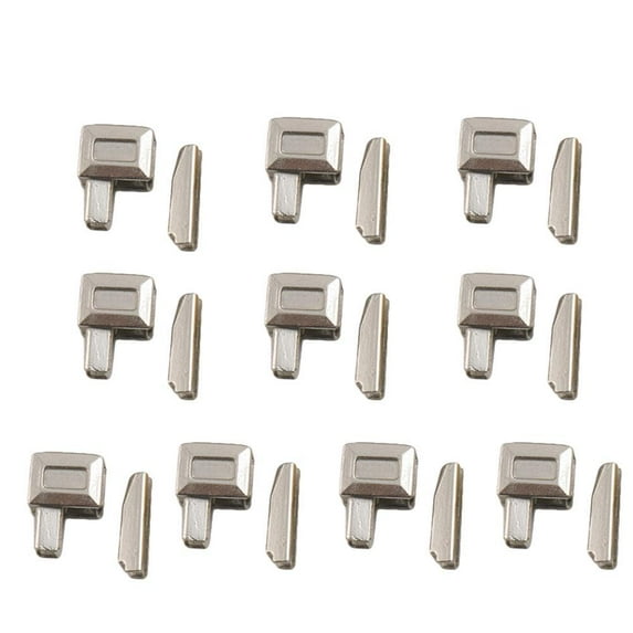 SharkTRUE 10 Pcs Metal Zipper Insertion Pin Universal Zipper Repair Kit Replacement Coat/ Zip Slider Replacement Zip Fix, Ail Pin Repair, ZipperSocket for Metal ZipperRepair ZipSewing DIY