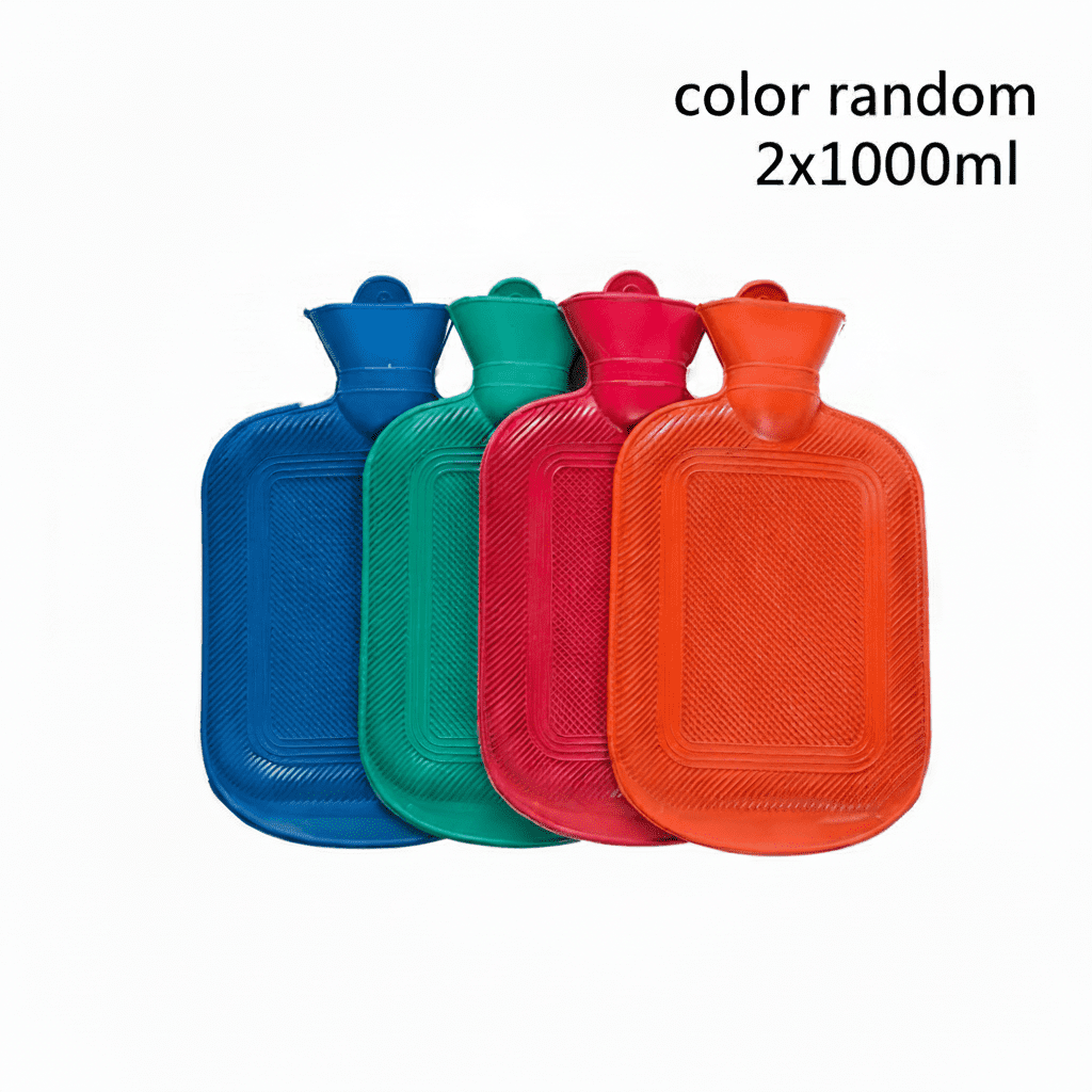 SharkTRUE 2-Pack Rubber Hot Water Bottles - Striped Non-Slip Design for ...