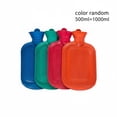 thumbnail image 1 of SharkTRUE 2-Pack Rubber Hot Water Bottles - Striped Non-Slip Design for Warmth & Cold Compress 500ml+1000ml, 1 of 9