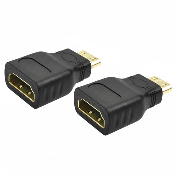 SharkTRUE 2 Packs Mini HDMI Male to Female Adapter - 4K Ready Plug & Play Converter for Camera, Tablet, Laptop to TV