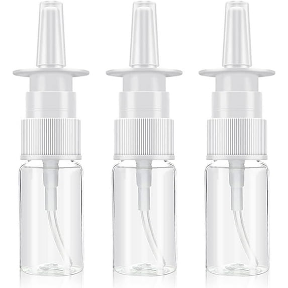 SharkTRUE 2-Packs Small Empty Nasal Spray Bottles for Nose Empty Plastic Nasal Spray Bottles Pump Sprayer Mist Nose Sprays Refillable
