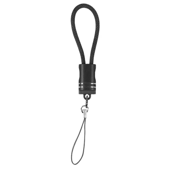SharkTRUE 2-in-1 Type-C Charging Cable Lanyard, 18cm Braided Nylon, PD Fast Charge 480Mbps Data, 1 Piece