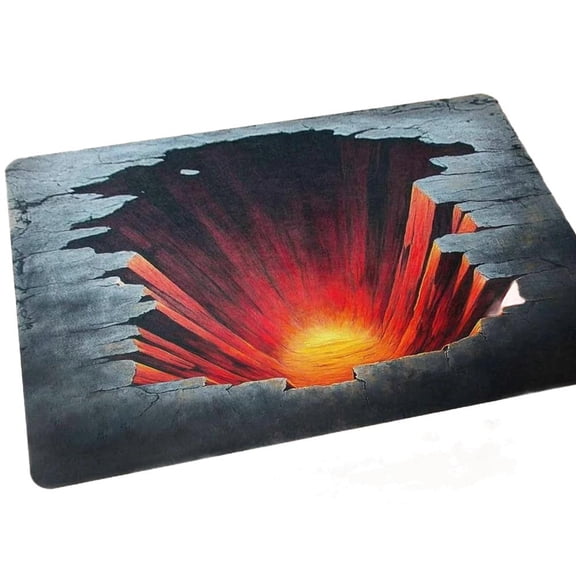 SharkTRUE 2026 New 3D Optical Illusion Rug Realistic, 3D Rugs Optical Illusion, Trap OpticalIllusion Bottomless Non-Slip Doormat, 3 D Hole Rug Carpet, Great for Door Entrance, Bath, and Stair Zones