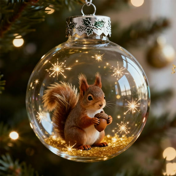 SharkTRUE 2026 Wildlife Wonders Collection Crystal Glass Ornament, 2.75in Handcrafted Vivid 3D Animal Christmas Decoration, Luxury Winter Holiday Tree Décor & Gifts