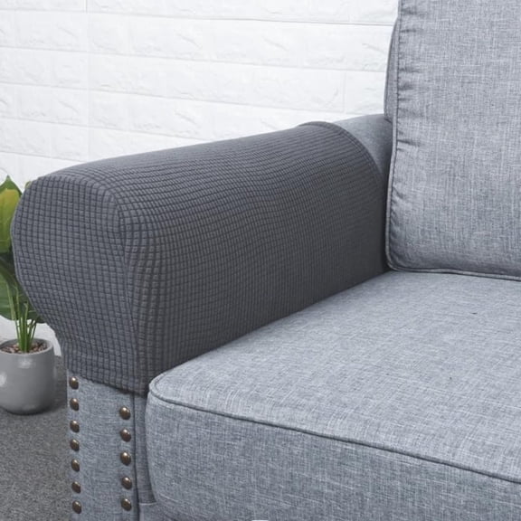 SharkTRUE 2pcs Chair Arm Protectors Sofa Armrest Cover Stretch Armchair Slipcover Protector Anti slip Furniture Armrest Cover for Home Office Sofa Chair Recliner Couch Loveseat
