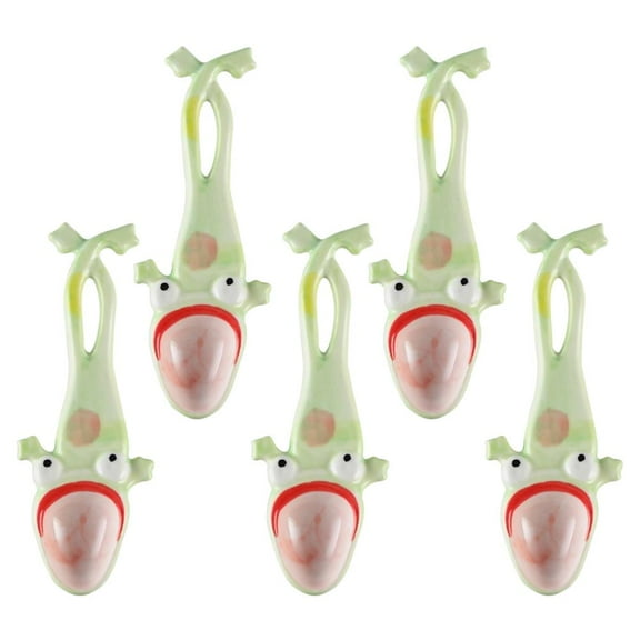 SharkTRUE 3 Ceramic Long Handled Household Ugly and Cute Frog Spoon For Eating, Drinking Spoon, R9G3 Alternative, Dessert Cute Sp Soup,