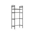 thumbnail image 1 of SharkTRUE 3-Tier Over The Toilet Storage,Freestanding Metal Bathroom Shelves with 4 Hooks,Adjustable Shelf and Basket,Freestanding Space Saver Bathroom Shelves Toilet for Room Black, 1 of 9