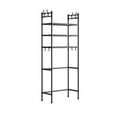 thumbnail image 1 of SharkTRUE 3-Tier Over The Toilet Storage,Freestanding Metal Bathroom Shelves with 4 Hooks,Adjustable Shelf and Basket,Freestanding Space Saver Bathroom Shelves Toilet for Room Black, 1 of 9