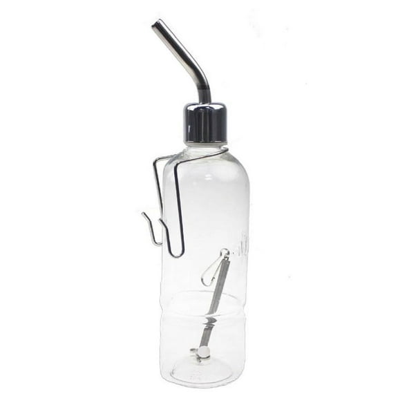 SharkTRUE 350ml Rabbit Hamster Water Bottle, Stainless Steel Hanging Drinker Dispenser for Small Pets, Leak-Proof Design