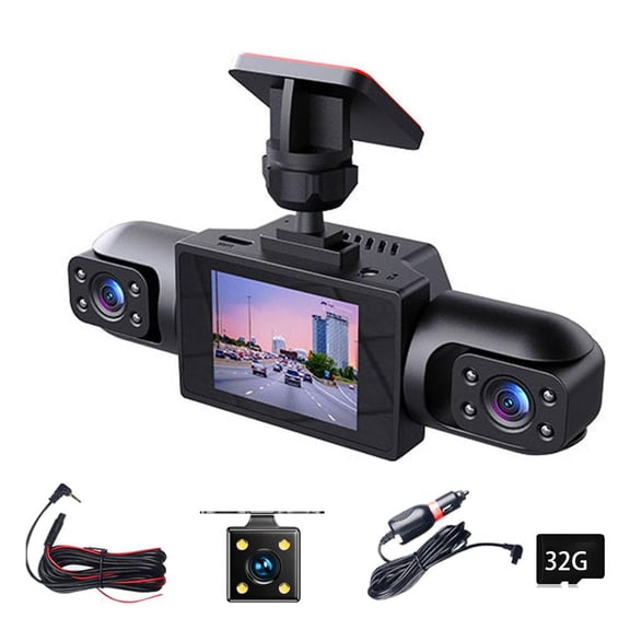 SharkTRUE 4 Channel Dash Cam for Cars, 1080P Front & Rear/Side Cameras with 170 Wide Angle, WiFi, G-, Night Vision, Sentry & Parking Mode