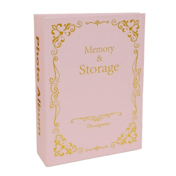 SharkTRUE 6Inch Photo Album Bronzing Design Inserted Type Storing 100 Pockets Family Memory DIY Vintage Picture Album Book Home