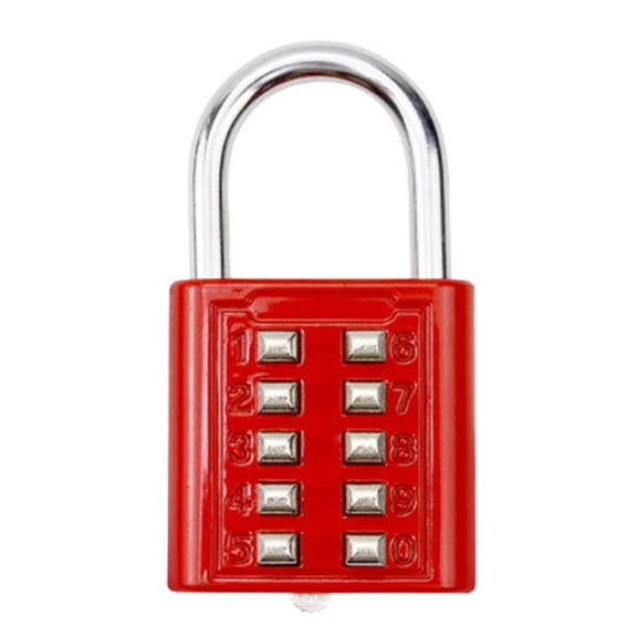 SharkTRUE Black Button Combination Padlock Hardened Steel Shackle for Gym Lockers, Toolboxes, Fences