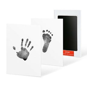 SharkTRUE Black Inkless Baby Handprint Footprint Paw Print Kit for DIY Photo Frame Keepsake