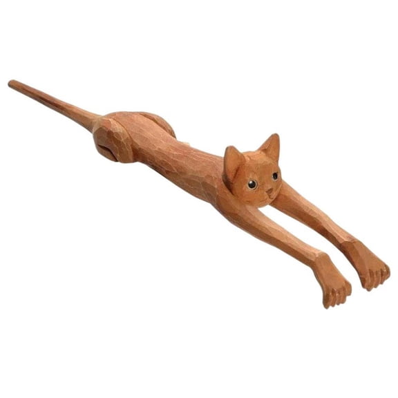 SharkTRUE Cat Shaped Back Scratcher,Funny Handheld Back Scratcher 48cm,Wooden Long Handle Scratching Massager,Novelty Back Scratcher for Instant Relief from Itching Body Relaxation