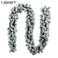 thumbnail image 1 of SharkTRUE Christmas Garland,Artificial Snow Flocked Christmas Decorations Christmas Decor Garland Realistic DIY-Friendly Flexible PVC Garland,Outdoor Holiday Winter Decorations, 1 of 9