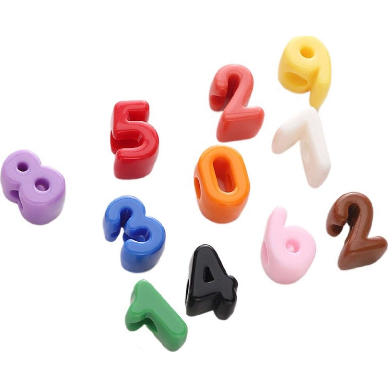 SharkTRUE Chunky Letter and Number Beads for Keychains, Large Hole ...
