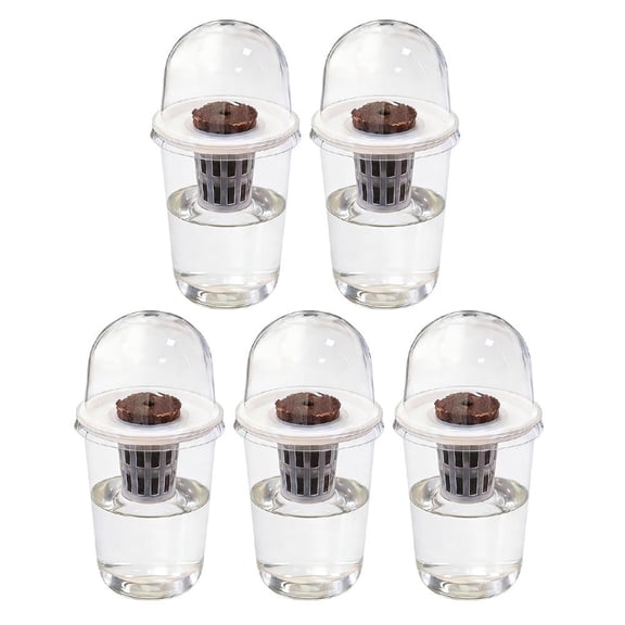 SharkTRUE Clear Hydroponic Seedling Starter Kit, Inch Cups with Humidity Domes for Root Observation and Indoor Growth,Reusable Nursery System for Cuttings, Degree Visibility