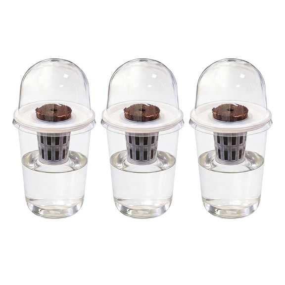 SharkTRUE Clear Hydroponic Seedling Starter Kit, Inch Cups with Humidity Domes for Root Observation and Indoor Growth,Reusable Nursery System for Cuttings, Degree Visibility