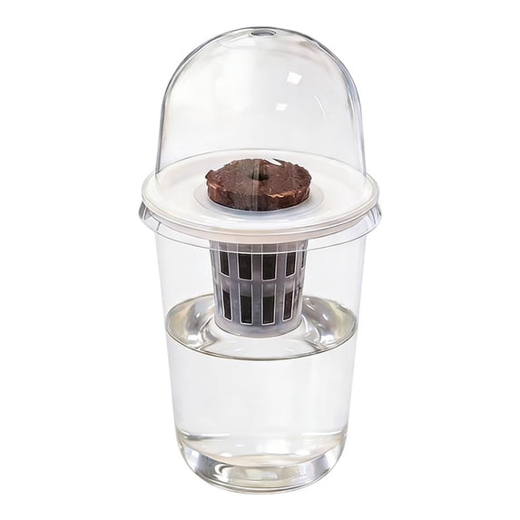 SharkTRUE Clear Hydroponic Seedling Starter Kit, Inch Cups with Humidity Domes for Root Observation and Indoor Growth,Reusable Nursery System for Cuttings, Degree Visibility