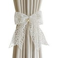 thumbnail image 1 of SharkTRUE Creative Lace Bow Curtain Tie,no Punching, Adjustable Curtain Holder Curtain C4, 1 of 9