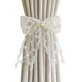 thumbnail image 1 of SharkTRUE Creative Lace Bow Curtain Tie,no Punching, Adjustable Curtain Holder Curtain C4, 1 of 9