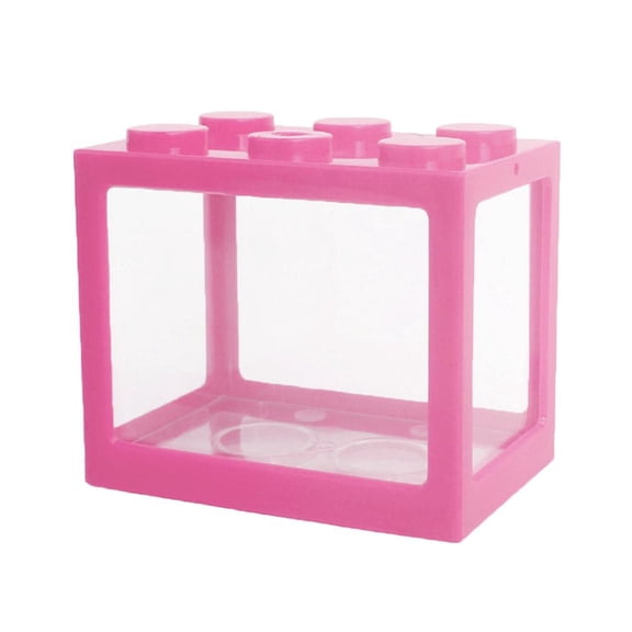 SharkTRUE Detachable Block Betta Aquarium with Exhaust Holes - Square Mini Desktop Fish Tank for Shrimp, Betta, Small Crab Habitats