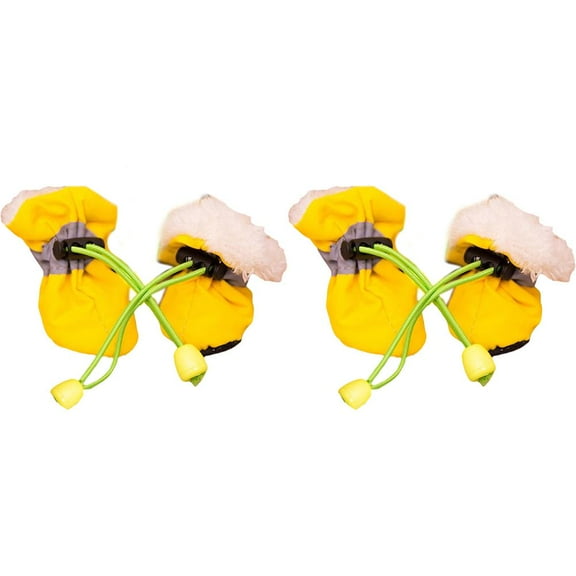 SharkTRUE Dog Shoes for Winter, Dog Boots Paw Protector, Fleece Warm Snow Booties, Waterproof Dog Booties for Outdoor, Fleece Warm Snow Booties, for Small Medium Dogs