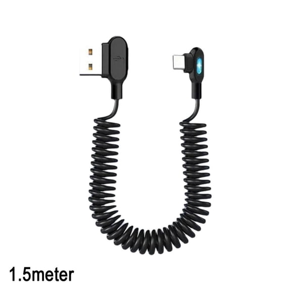 SharkTRUE Doublebend spring data cable USB to TYPEC Mobile Fast Phone Cable