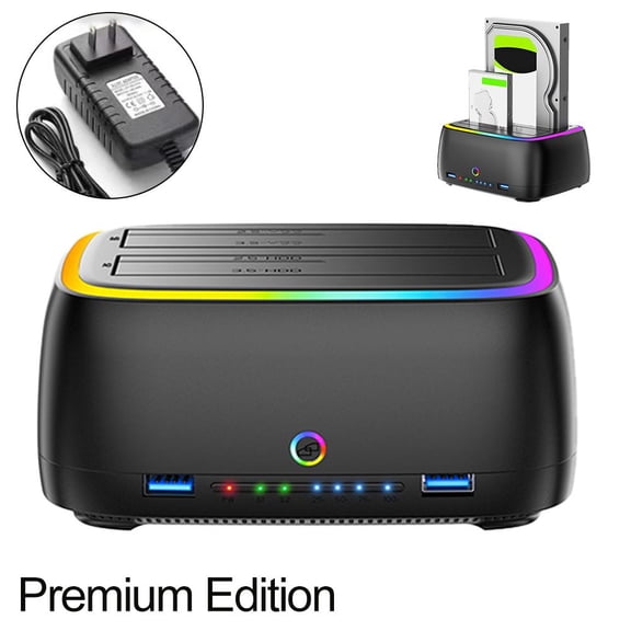 SharkTRUE Dualbay Hard Drive Station USB Gbps SATA HDD Docking Station ForCard Clone Enclosure TFSD HDDSSD Offline External Dock Sata Hard External Adapter Docking Ssd Dock Reade