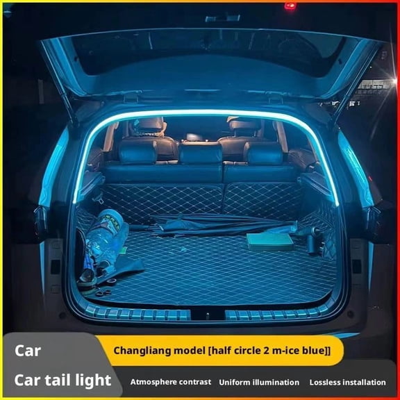 SharkTRUE Dynamic Flowing Car Trunk Light Strip, Flexible Universal Trunk Led Light Strip, Waterproof Hood Dynamic Atmosphere Lights for Cars Suvs Trucks, Interior Illumination Decoration