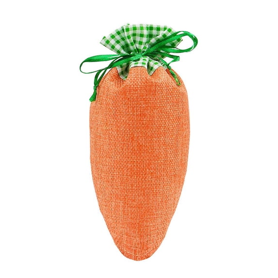 SharkTRUE Easter Carrot Gift Bags, Easter Drawstring Bag Carrot Candy Goody Treat Bags for Spring Basket Stuffers Outdoor Party Favor Supplies, Inch