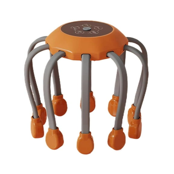 SharkTRUE Electric Scalp Massager - Octopus Head Massager Stress Relax, 20 Claw Multi-Configuration Vibrating Nodes, 5 Modes, Bluetooth Music, Hair Scalp Relaxation, Fatigue Relief, Deep Sleep