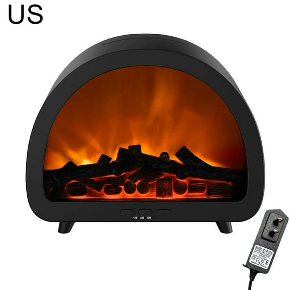 SharkTRUE Fireplace Flame Diffuser Humidifier,12 Colors Aromatherapy Essential Oil Diffuser with 1H/3 H/5 H Timer,200ml Noiseless Cool Mist Ultrasonic Aroma Humidifier for Home,Bedroom,Office,Yoga