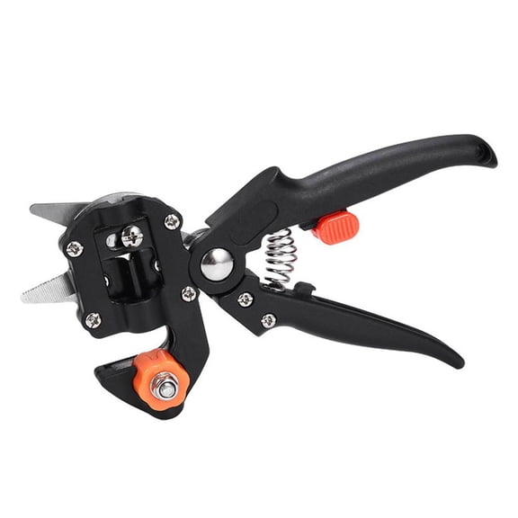 SharkTRUE Fruit Tree Grafting Tool & Pruning Shears - Stainless Steel Dual Blades for Gardening