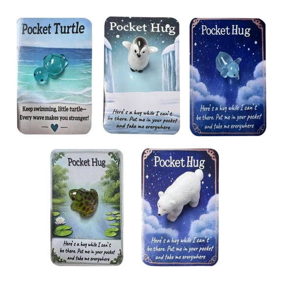 SharkTRUE Fun Water Animals Pocket Hug with Inspirational Card, For Birthdays,And Day, Easter, Day. MotherS FatherS