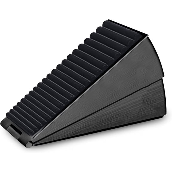 SharkTRUE Heavy Duty Adjustable Door Stopper with Spring Loaded - Tall Rubber Wedge for Bottom of Heavy Doors, Windproof Security