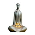 thumbnail image 1 of ZOUBAOQ Iron Zazen Buddha Statue Cast Iron Monk Figurine, Minimalist Zen Decor, Indoor/Outdoor Home Meditation Tabletop Decor for Tranquil Atmosphere, 1 of 9