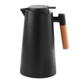 thumbnail image 1 of SharkTRUE L Thermal Coffee Carafe, Double Walled Vacuum Coffee Pot, Thermal Carafe Pot Water Kettle with Insulated Handle, Wood Flask, 1 of 10
