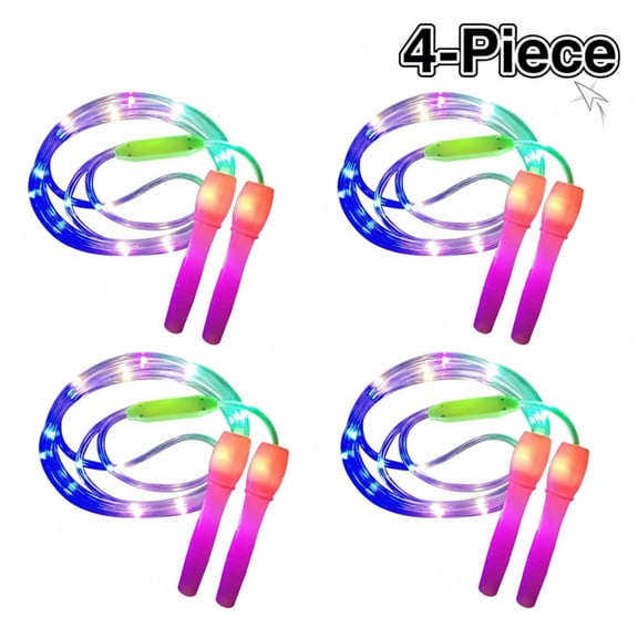 SharkTRUE LED Light Up Jump Rope for Kids – Adjustable Luminous Skipping Ropes with Glowing Handles