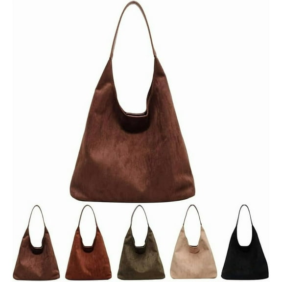 SharkTRUE Leather Hobo bags for women suede purse slouchy tote bag brown leather purse suede hobo shoulder bag