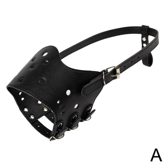 SharkTRUE Leather Muzzle for Large/Medium Dogs - Control Barking Biting and Chewing New J8