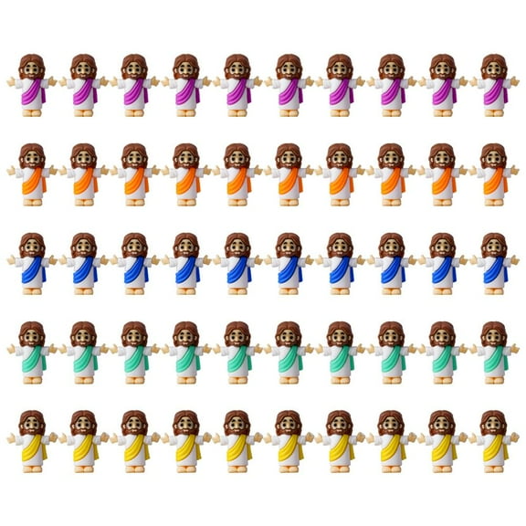 SharkTRUE Little Figures Original Design Mini Toys, Multicolor Tiny Figures, Hide and Seek Sunday School Religious Easter Party Favors Gift (Orange)