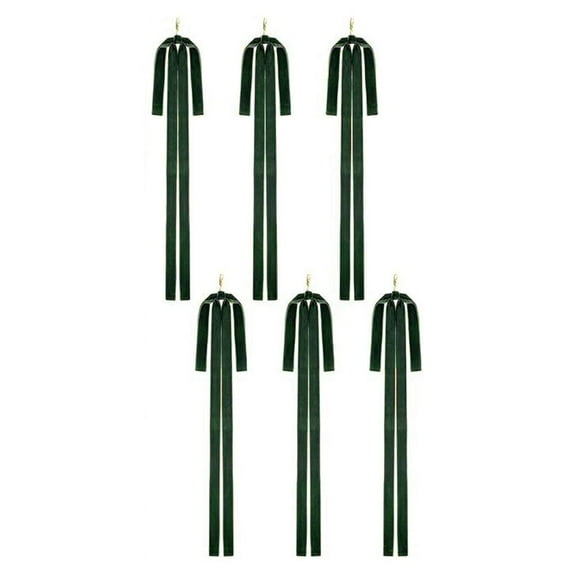 SharkTRUE MANYUN 6 Velvet Christmas Swag Bow 19.5x9.8 Inch, Rustic Long Velvet Bows Ornaments for Wreath, Garland, Swag, Staircase, Fireplace, Vintage Christmas Tree Topper Bow for Xmas Decorations