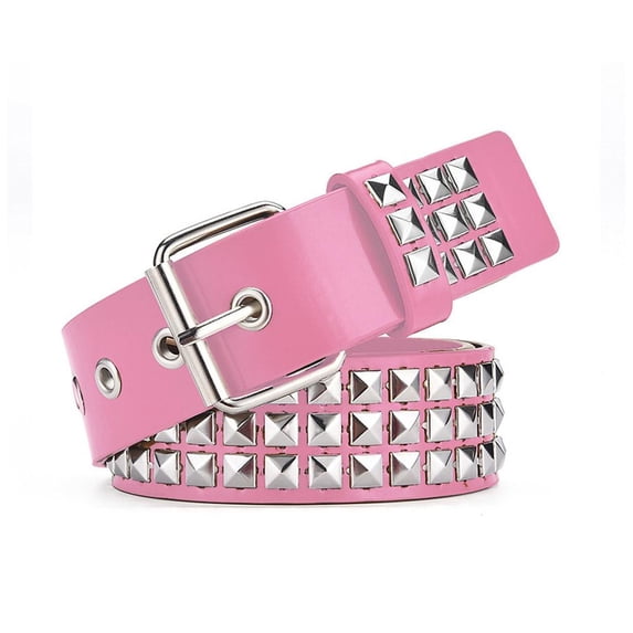 SharkTRUE Metal Punk Rock Rivet belt,Grommet Leather Belts Grommet Belt PU Leather Punk Belt Studded Belt for Women Men
