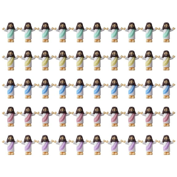 SharkTRUE Mini Figures Rubber Little Figurine Loves You Religious Little Cute Miniature Tiny Rubber Figures Doll for Hide and Seek, 2025 Sunday Schoo, Baptism Gifts