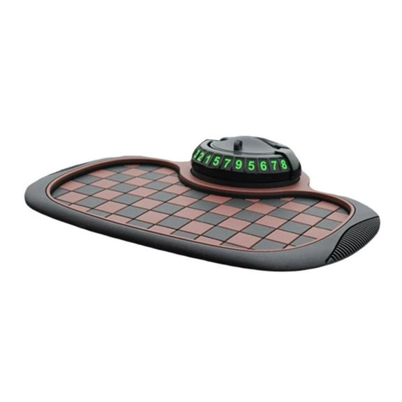SharkTRUE Multifunction Car Dashboard Mat with Temporary Parking Number, Mobile Phone Bracket AntiSlip Mat, Large Universal Fit AntiSlip Mat for Phones, Sunglasses and Keys Gadget