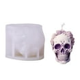 thumbnail image 1 of SharkTRUE New 3D Rose Flower Skull Candle Mold Silicone Soap Candle Polymer Plaster Office for Home Making Halloween and M0X3 Decorat, 1 of 9
