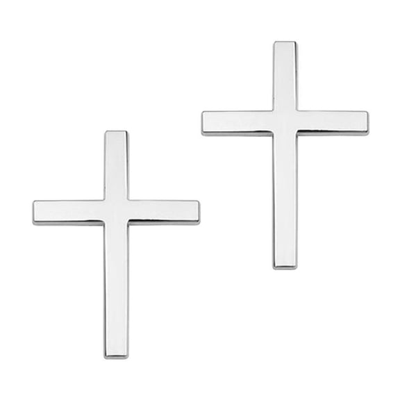 SharkTRUE PACK Metal Cross for Car,Metal Christ Cross Badge Stickers,D ThreeDimensional Christ Emblem Badge Decal, MultiFunction Self Adhesive Scratch Covering for Auto Trunk Tailgate Side